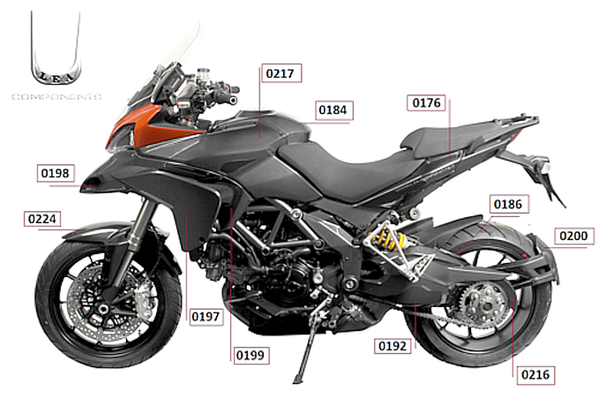 Carbon Motorspoiler Bugspoiler für Ducati Multistrada 1200 Motorrad