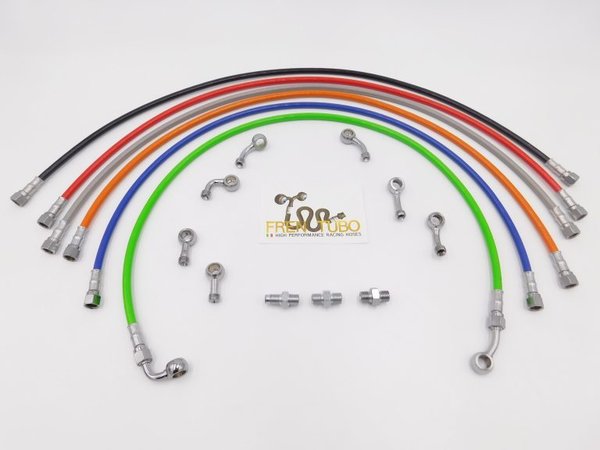 Stahlflex Bremsschlauch Leitung Set für Honda Goldwing GL 1000 incl Hohlschrauben