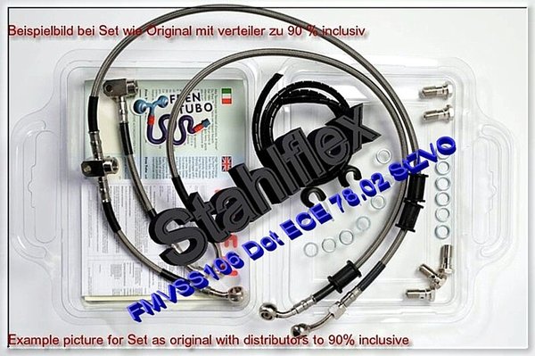 Stahlflex Bremsschlauch Leitung für Yamaha XSR 700 ABS Bj 16- v+h 8 tlg inkl Hohlschrauben