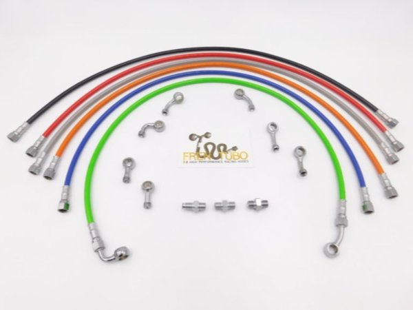 Bremsschlauch Stahlflex Leitung Set für Honda CB 650 R ABS Bj 19- v+h incl Hohlschrauben